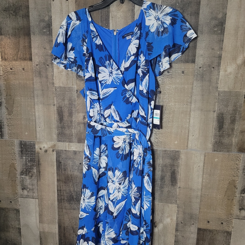 Tommy hilfiger floral print chiffon midi dress